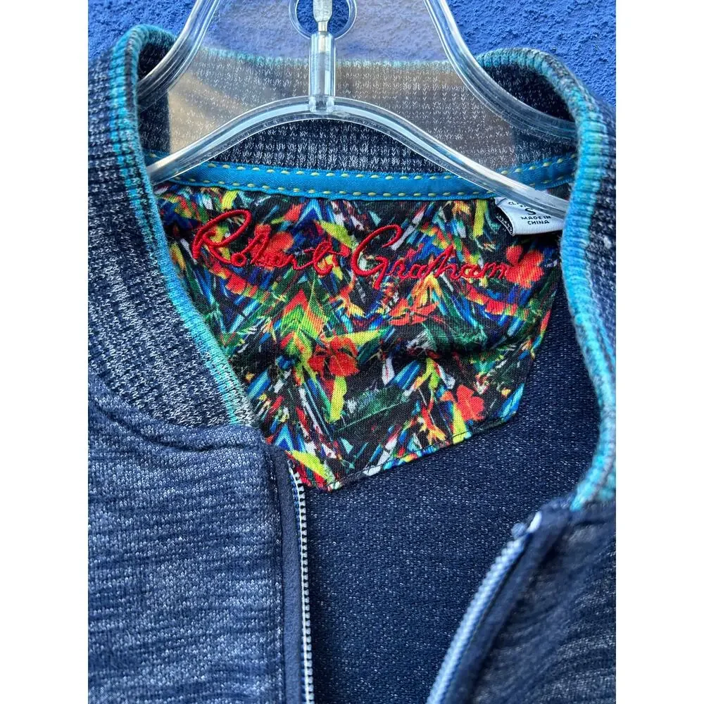 robert graham space dyed zip front cardigan
